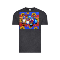 Vintage Black American flag gnomes truck sunflowers star leopard glitter Vintage Tee - Artiststas