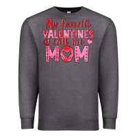 Charcoal Heather my favorite valentine call me mom Premium Sweatshirt - texasbilliewilder