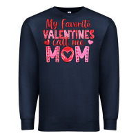 Navy my favorite valentine call me mom Premium Sweatshirt - texasbilliewilder