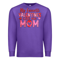Purple my favorite valentine call me mom Premium Sweatshirt - texasbilliewilder