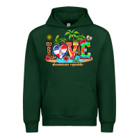 Forest Green love dominican republic Urban Hoodie - AdoDesignShop