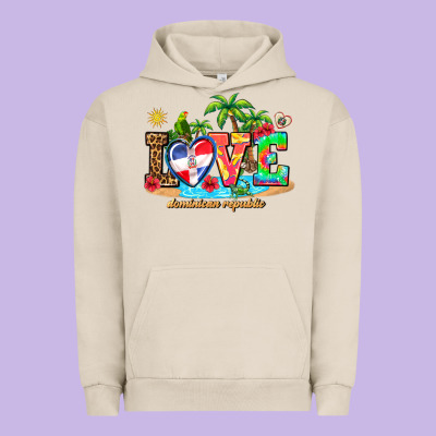 Love Dominican Republic Urban Hoodie Designed By Adodesignshop