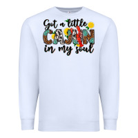 White got a little cajun in my soul Premium Sweatshirt - texasbilliewilder