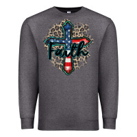 Charcoal Heather faith usa Premium Sweatshirt - Zillion Design Studio