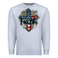 Heather Grey faith usa Premium Sweatshirt - Zillion Design Studio