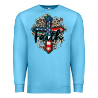 Ocean Blue faith usa Premium Sweatshirt - Zillion Design Studio