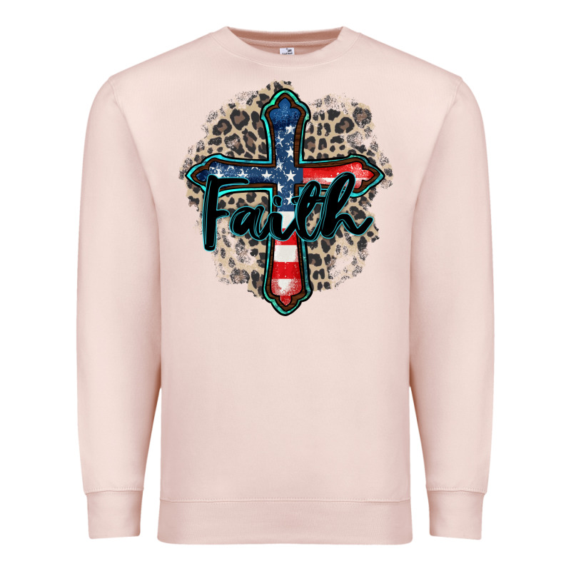Faith Usa Premium Sweatshirt by Zillion Design Studio | Teevron