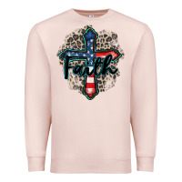 Pale Pink faith usa Premium Sweatshirt - Zillion Design Studio