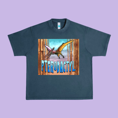 Dinosaur Pterodactyl Urban Heavy Tee Designed By Artiststas