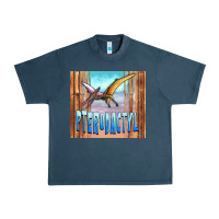 Midnight Navy dinosaur pterodactyl Urban Heavy Tee - Artiststas