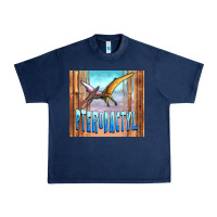 Navy dinosaur pterodactyl Urban Heavy Tee - Artiststas