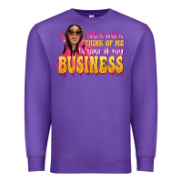 Purple afro black boss lady Premium Sweatshirt - texasbilliewilder