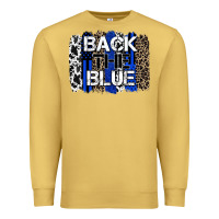 Antique Gold back the blue brushstroke Premium Sweatshirt - Zillion Design Studio