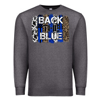Charcoal Heather back the blue brushstroke Premium Sweatshirt - Zillion Design Studio