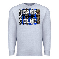 Heather Grey back the blue brushstroke Premium Sweatshirt - Zillion Design Studio