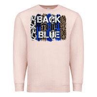Pale Pink back the blue brushstroke Premium Sweatshirt - Zillion Design Studio