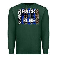 Sports Green back the blue brushstroke Premium Sweatshirt - Zillion Design Studio