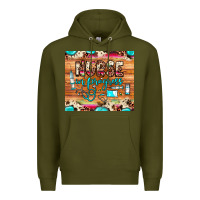 Army Green nurse in progress Premium Hoodie - JahusDesignShop