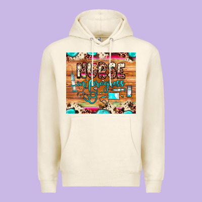 Nurse In Progress Premium Hoodie Designed By Jahusdesignshop
