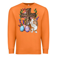 Carrot Easter bunny and floral cross Premium Sweatshirt - RanaPortraitStore