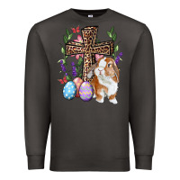 Smoke Easter bunny and floral cross Premium Sweatshirt - RanaPortraitStore
