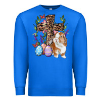 True Royal Easter bunny and floral cross Premium Sweatshirt - RanaPortraitStore
