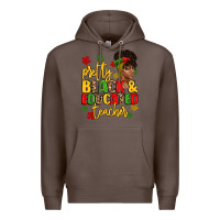 Coffee pretty black and educated teacher Premium Hoodie - Artiststas