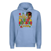 Colony Blue pretty black and educated teacher Premium Hoodie - Artiststas