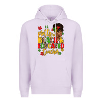 Lilac pretty black and educated teacher Premium Hoodie - Artiststas