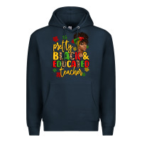 Navy pretty black and educated teacher Premium Hoodie - Artiststas