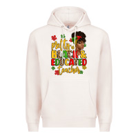 Pale Pink pretty black and educated teacher Premium Hoodie - Artiststas