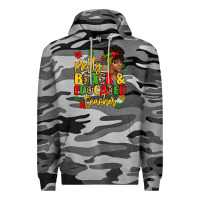 Slate Camo pretty black and educated teacher Premium Hoodie - Artiststas