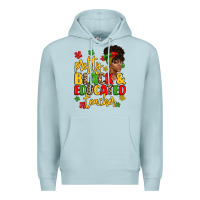 Blue Mist pretty black and educated teacher Premium Hoodie - Artiststas