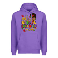 Purple pretty black and educated teacher Premium Hoodie - Artiststas