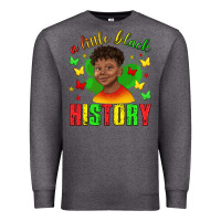 Charcoal Heather a little black history with boy juneteenth Premium Sweatshirt - texasbilliewilder