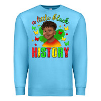 Ocean Blue a little black history with boy juneteenth Premium Sweatshirt - texasbilliewilder