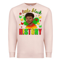 Pale Pink a little black history with boy juneteenth Premium Sweatshirt - texasbilliewilder