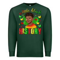 Sports Green a little black history with boy juneteenth Premium Sweatshirt - texasbilliewilder