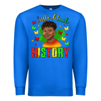 True Royal a little black history with boy juneteenth Premium Sweatshirt - texasbilliewilder