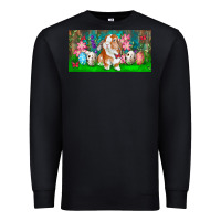 Black Spring Easter Bunny Premium Sweatshirt - RanaPortraitStore