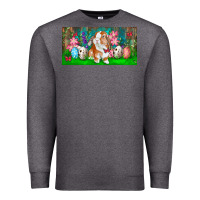 Charcoal Heather Spring Easter Bunny Premium Sweatshirt - RanaPortraitStore