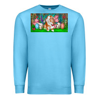 Ocean Blue Spring Easter Bunny Premium Sweatshirt - RanaPortraitStore