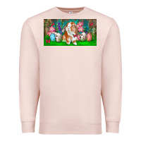 Pale Pink Spring Easter Bunny Premium Sweatshirt - RanaPortraitStore