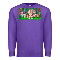 Purple Spring Easter Bunny Premium Sweatshirt - RanaPortraitStore