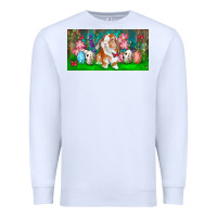 White Spring Easter Bunny Premium Sweatshirt - RanaPortraitStore