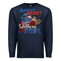 Navy american heart southern soul Premium Sweatshirt - Zillion Design Studio