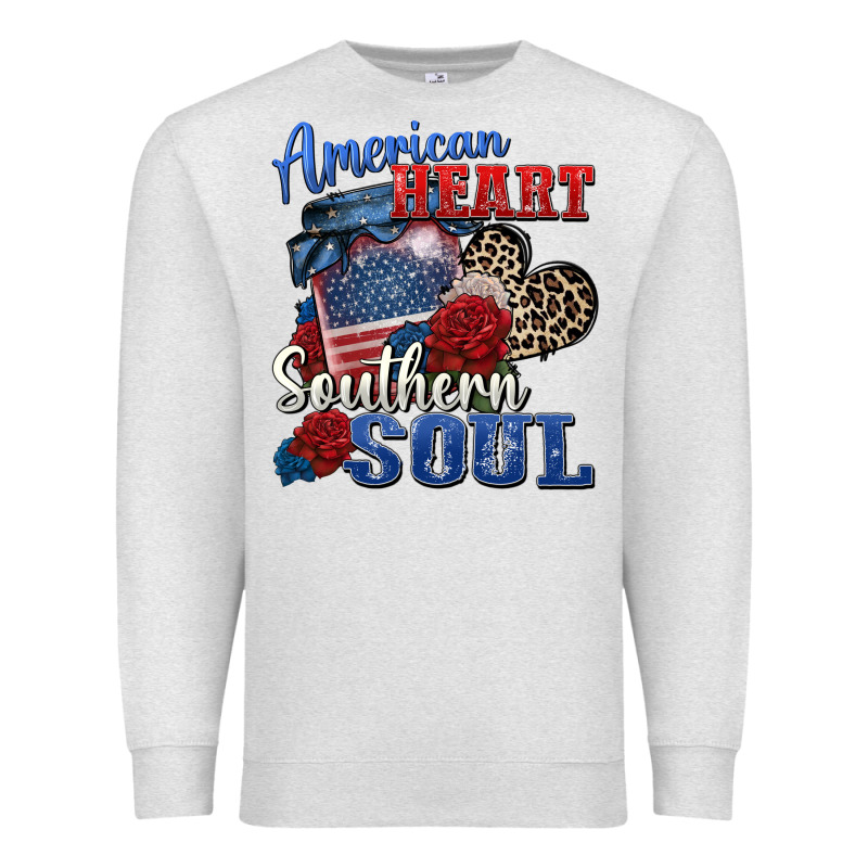 American Heart Southern Soul Premium Sweatshirt by Zillion Design Studio | Teevron