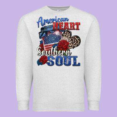 American Heart Southern Soul Premium Sweatshirt Designed By Zillion Design Studio