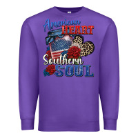 Purple american heart southern soul Premium Sweatshirt - Zillion Design Studio
