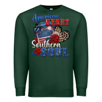 Sports Green american heart southern soul Premium Sweatshirt - Zillion Design Studio
